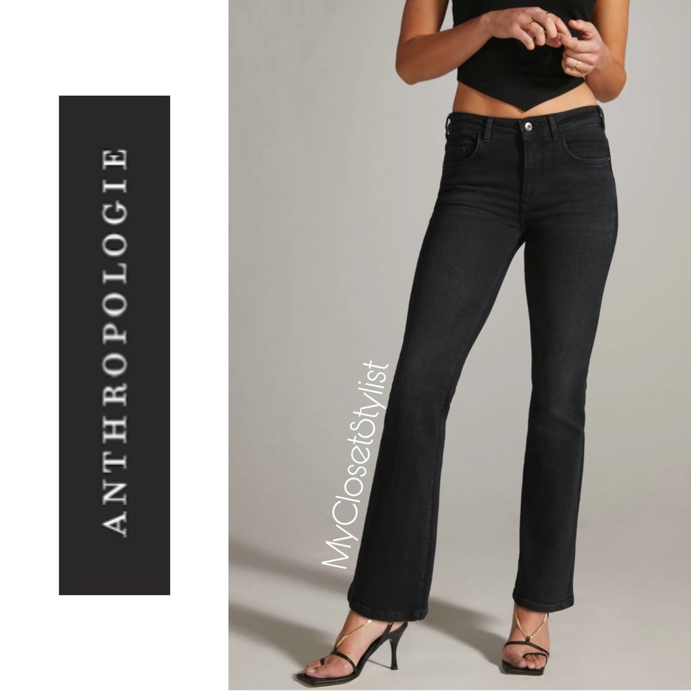 Pilcro Bootcut Flare Black Essential Jeans $140 NWT! 26 Stretch